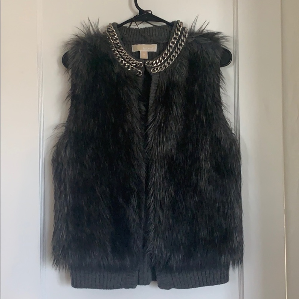 Michael Kors fur sweater vest